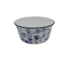 Enamel Cereal Bowl Enamel Popcorn Bowl With Rolled Rim